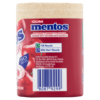 Mentos Gum Pure Fresh Cherry 50 Pieces 97g - UK Food & Drink - 80879299