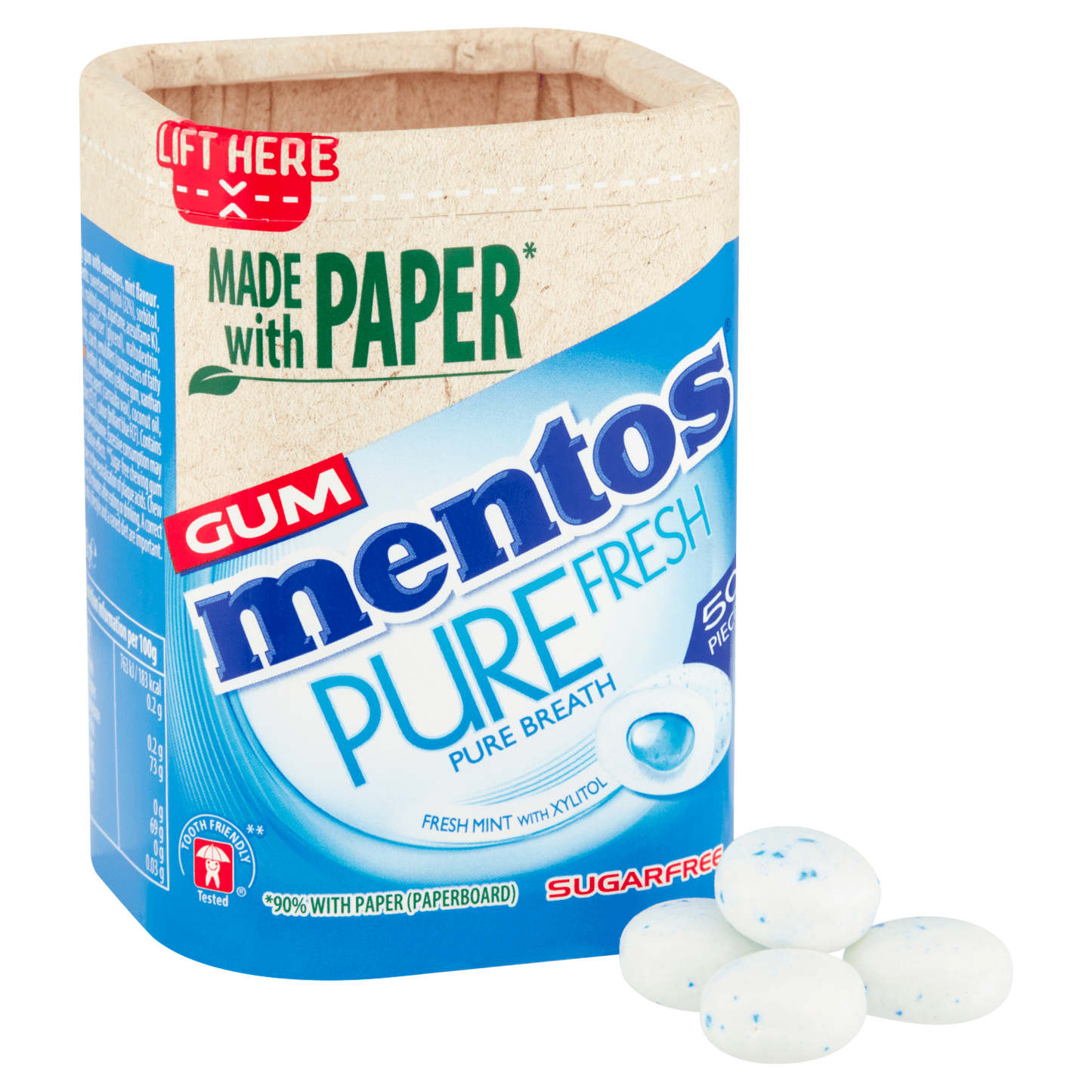 Mentos Gum Pure Fresh Fresh Mint 50 Pieces 100g - UK Food & Drink - 80815310