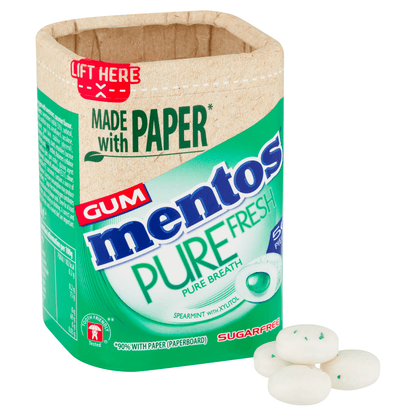 Mentos Gum Pure Fresh Spearmint 50 Pieces 100g - UK Food & Drink - 80957584