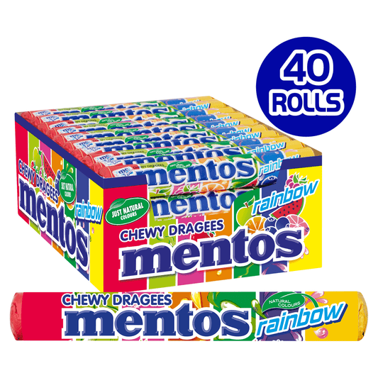 Mentos Rainbow Chewy Dragess 37.5g - UK Food & Drink - 87311396