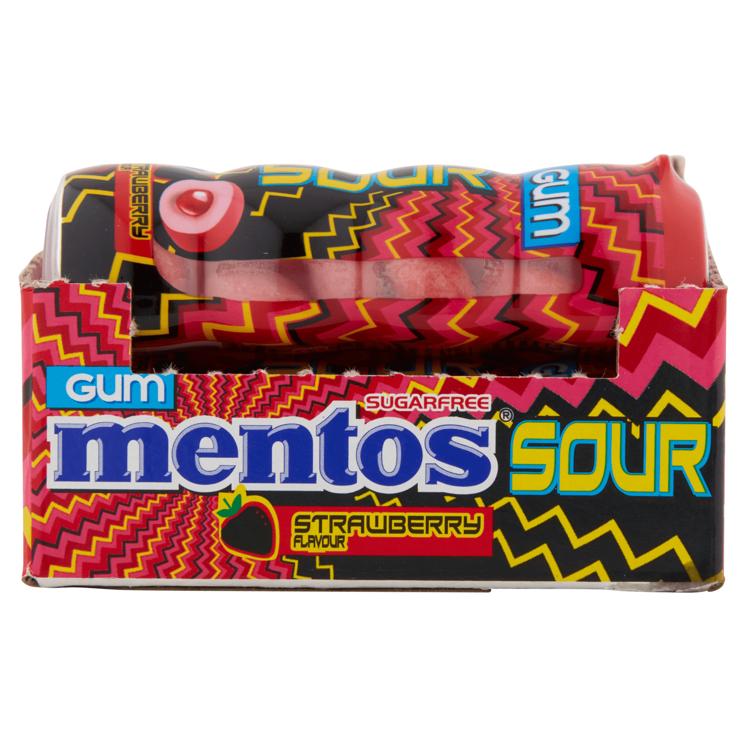 Mentos Sour Gum Strawberry Flavour 30g - UK Food & Drink - 80928102