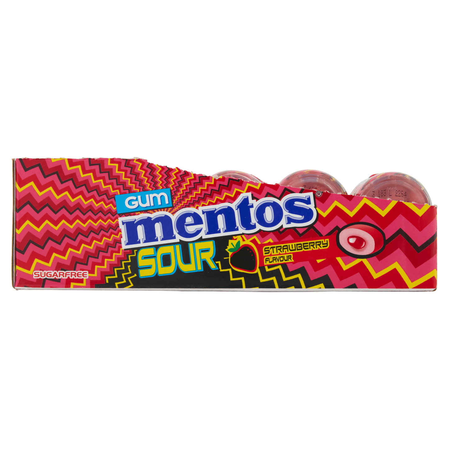 Mentos Sour Gum Strawberry Flavour 30g - UK Food & Drink - 80928102