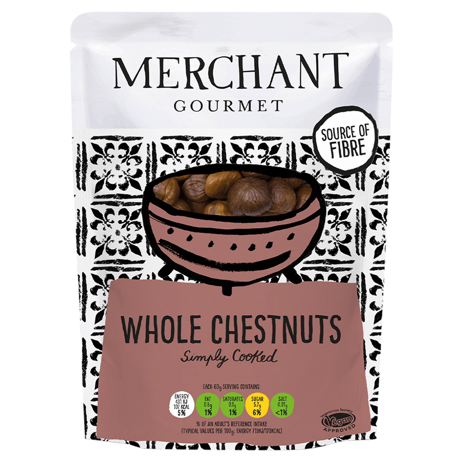 Merchant Gourmet Whole Chestnuts 180g - UK Food & Drink - 5056215600233