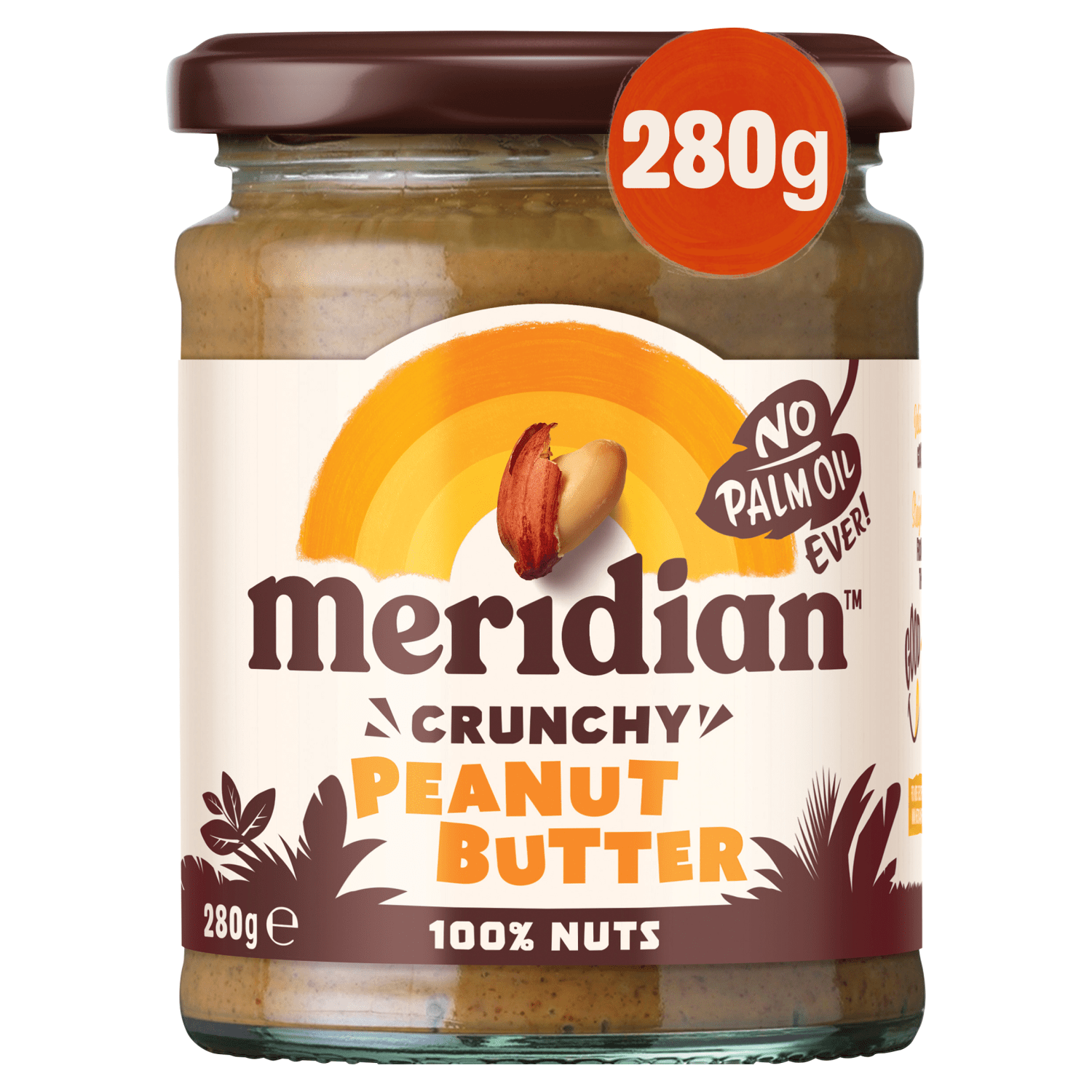 Meridian Crunchy Peanut Butter 280g - UK Food & Drink - 5014213711290