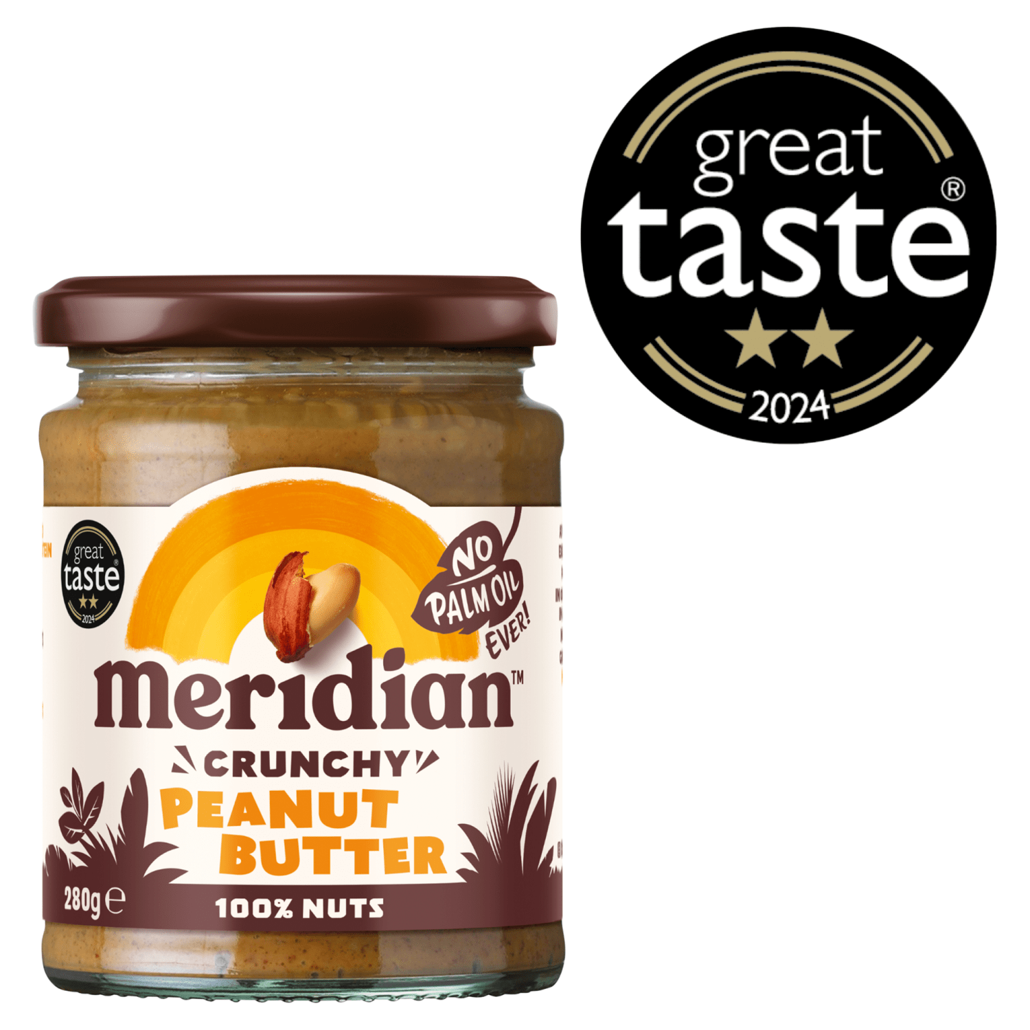 Meridian Crunchy Peanut Butter 280g - UK Food & Drink - 5014213711290