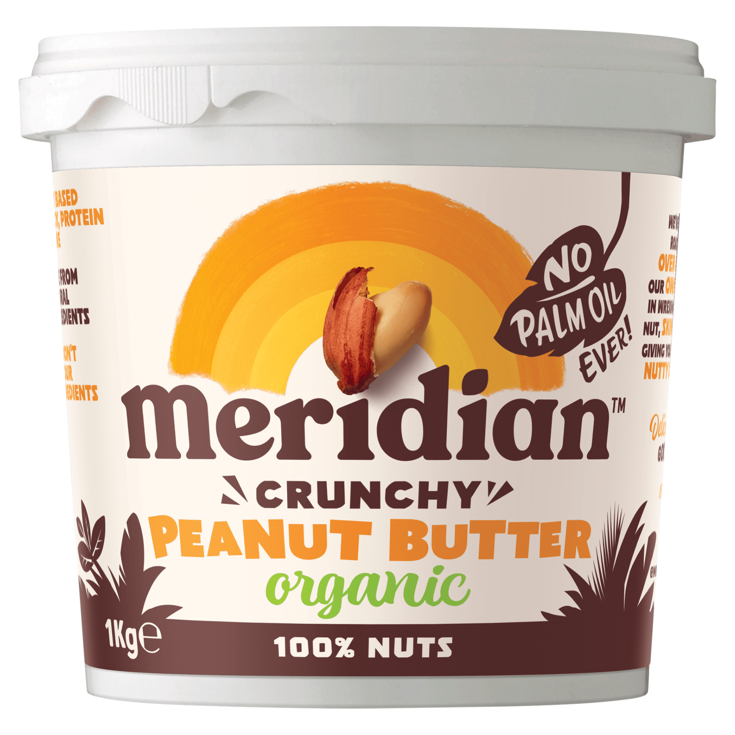 Meridian Organic Crunchy Peanut Butter 1kg - UK Food & Drink - 5060132280867