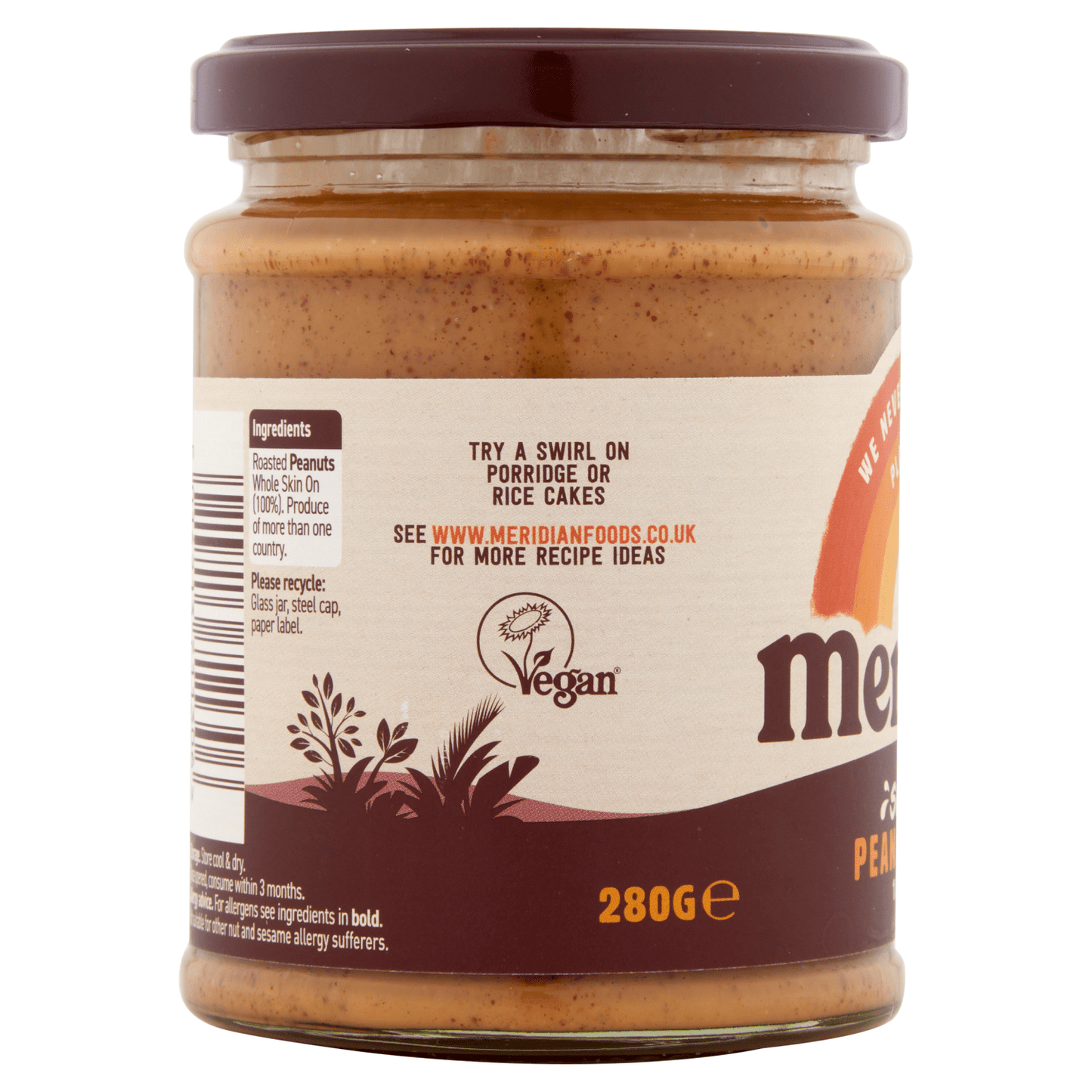 Meridian Smooth Peanut Butter 280g - UK Food & Drink - 5014213711306