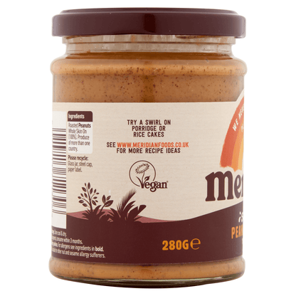 Meridian Smooth Peanut Butter 280g - UK Food & Drink - 5014213711306