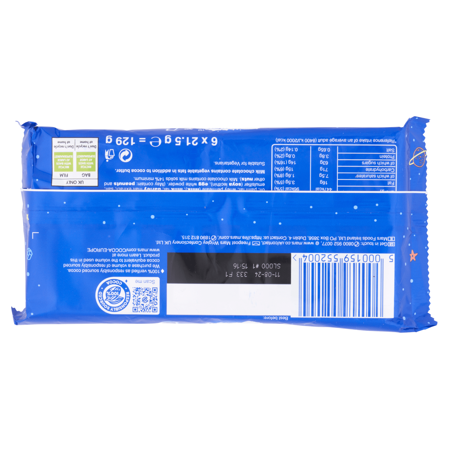 Milky Way 6 x 21.5g (129g) - UK Food & Drink - 5000159552004