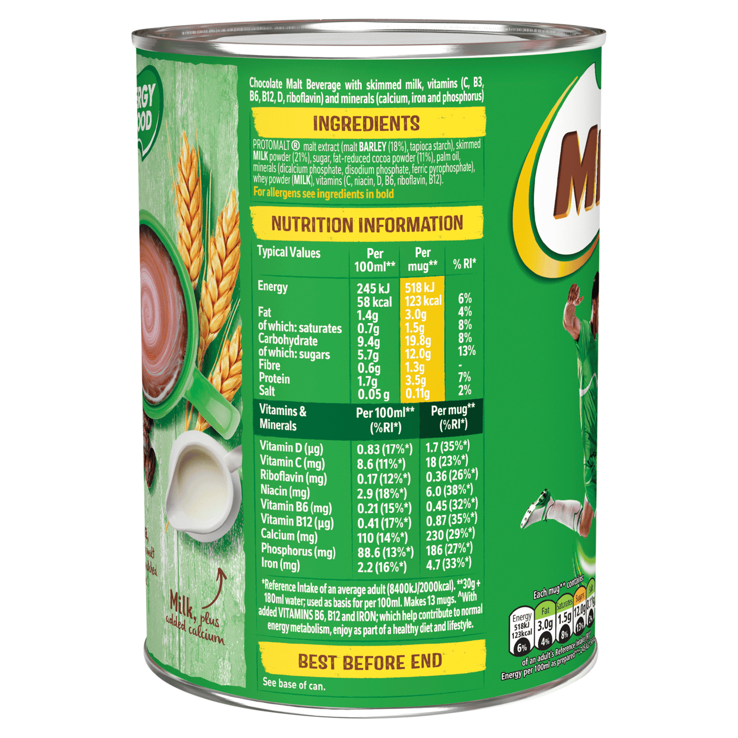 Milo Activ - Go Powder Tin 400g - UK Food & Drink - 8888082140706