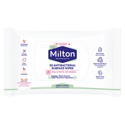 Milton 30 Antibacterial Surface Wipes - UK Food & Drink - 3361370018994