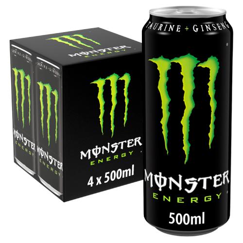 Monster Energy 4 x 500ml - UK Food & Drink - 5060166695576