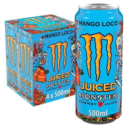 Monster Energy Drink Mango Loco 4 x 500ml - UK Food & Drink - 5060639127917