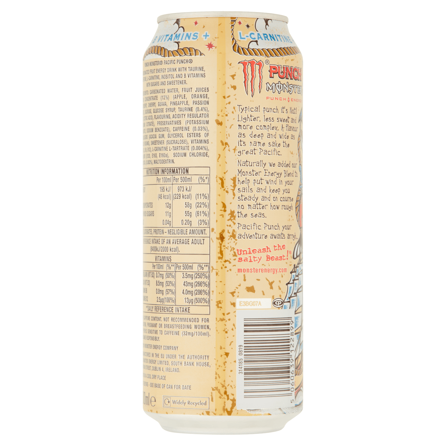 Monster Pacific Punch Energy Drink 500ml - UK Food & Drink - 5060639122899