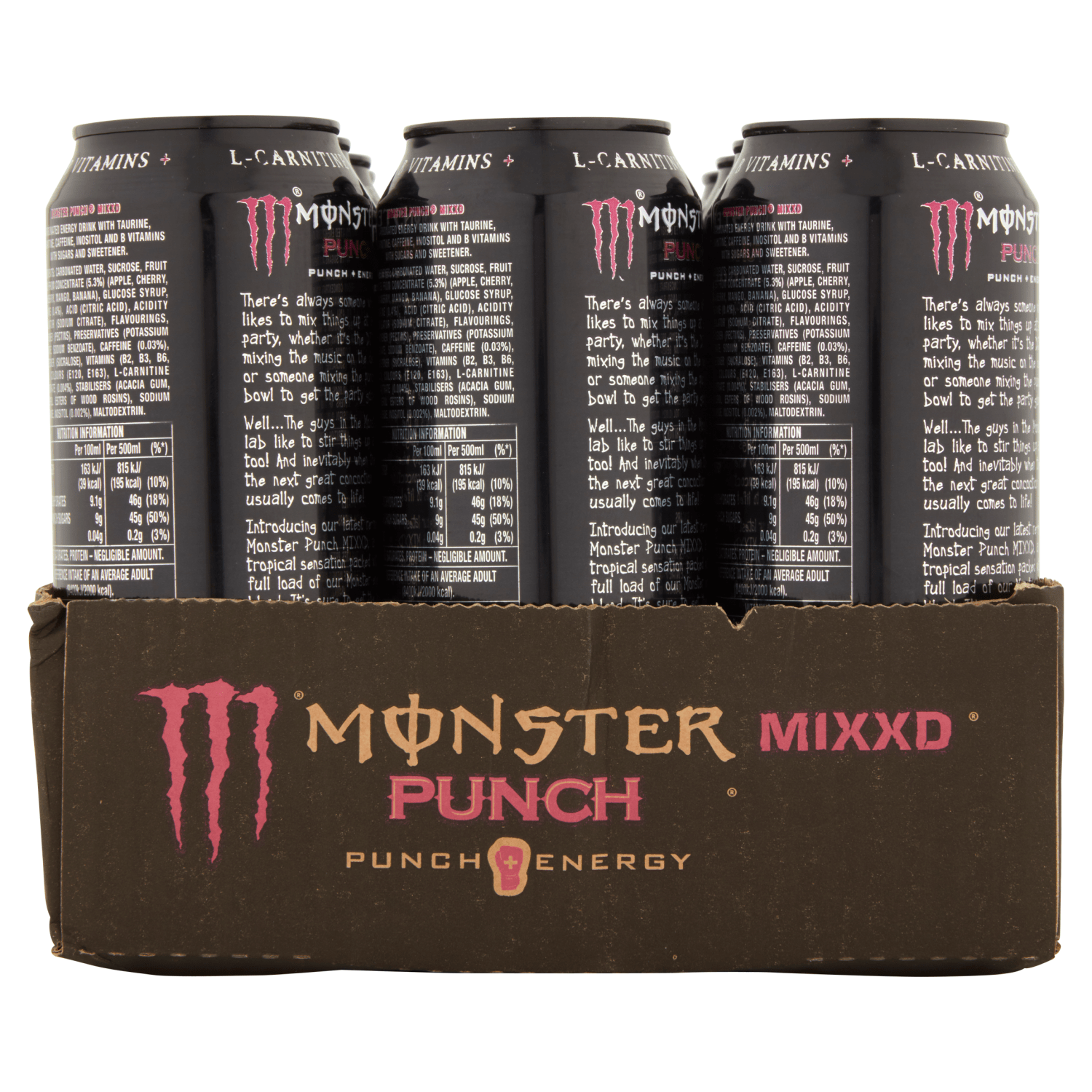Monster Punch + Energy 500ml - UK Food & Drink - 5060335634726