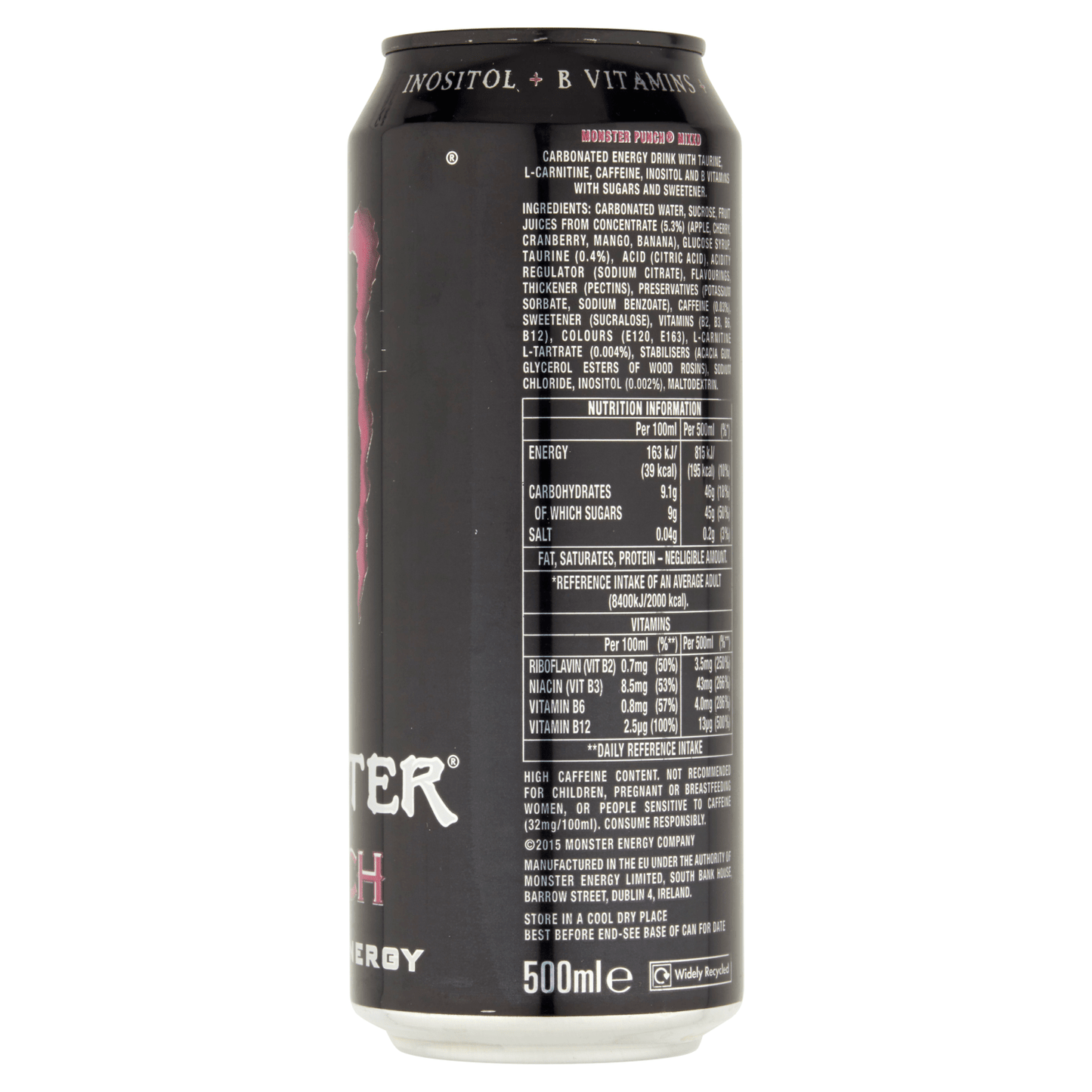 Monster Punch + Energy 500ml - UK Food & Drink - 5060335634726