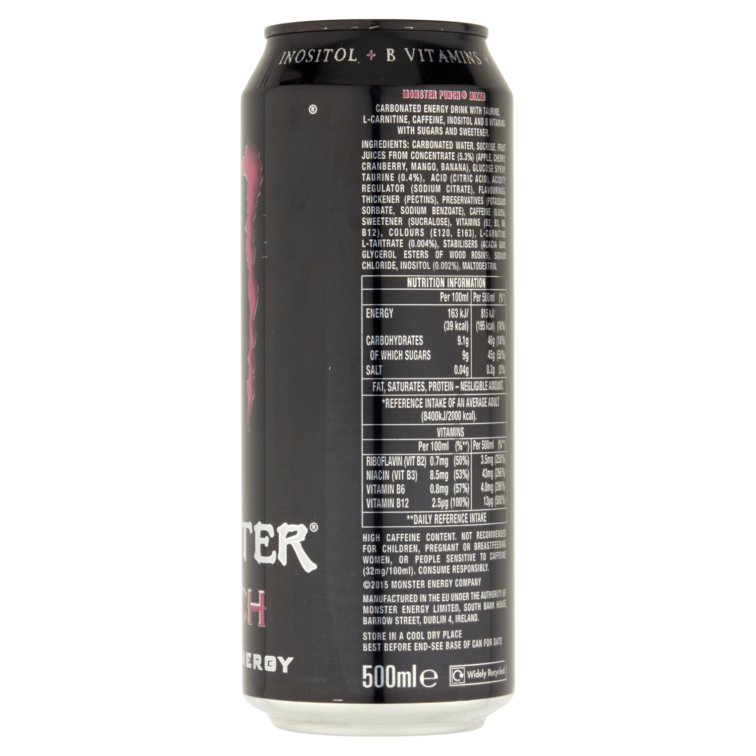 Monster Punch + Energy 500ml - UK Food & Drink - 5060335634726