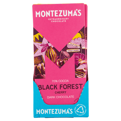 Montezuma's 70% Cocoa Black Forest Cherry Dark Chocolate 90g - UK Food & Drink - 5060719920285