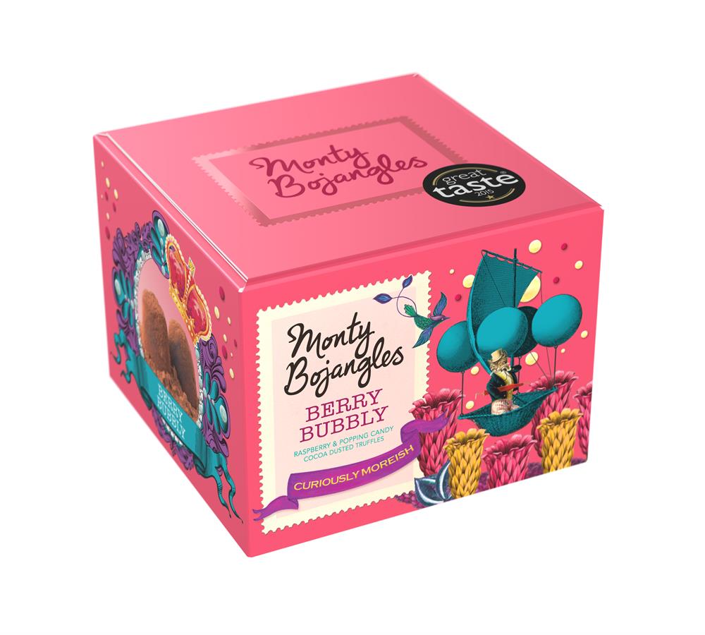 Monty Bojangles Berry Bubbly Cocoa Dusted Truffles Gift Box - UK Food & Drink - 5060413265026