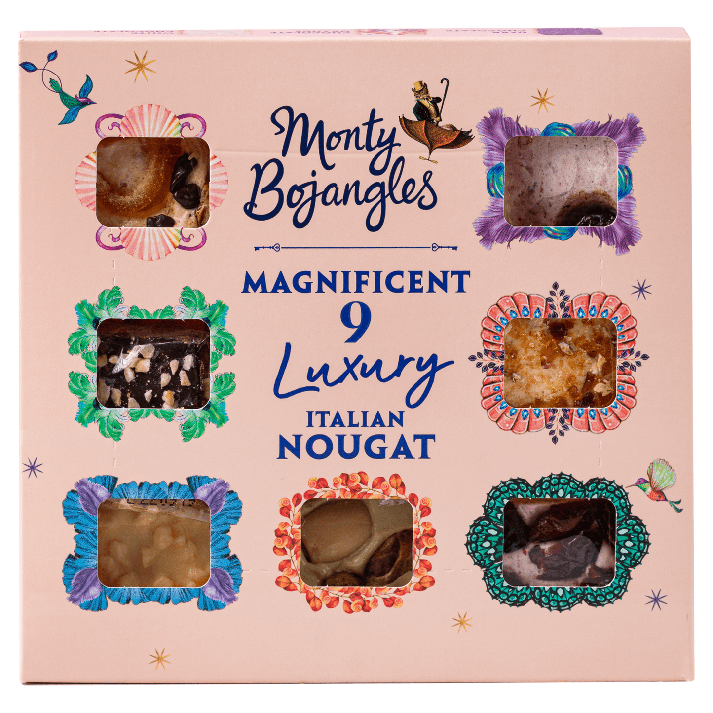 Monty Bojangles Magnificent 9 Luxury Italian Nougat 135g - UK Food & Drink - 5060413269345