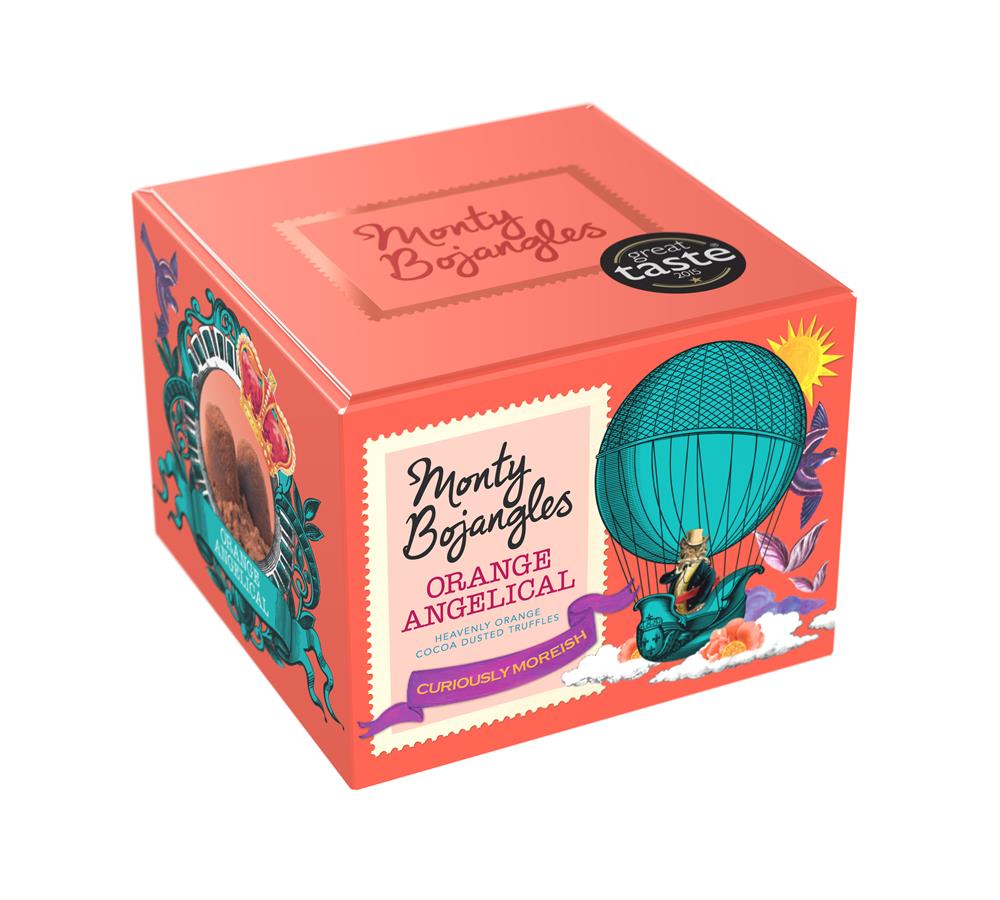 Monty Bojangles Orange Angelical Cocoa Dusted Truffles Gift Box - UK Food & Drink - 5060260388152