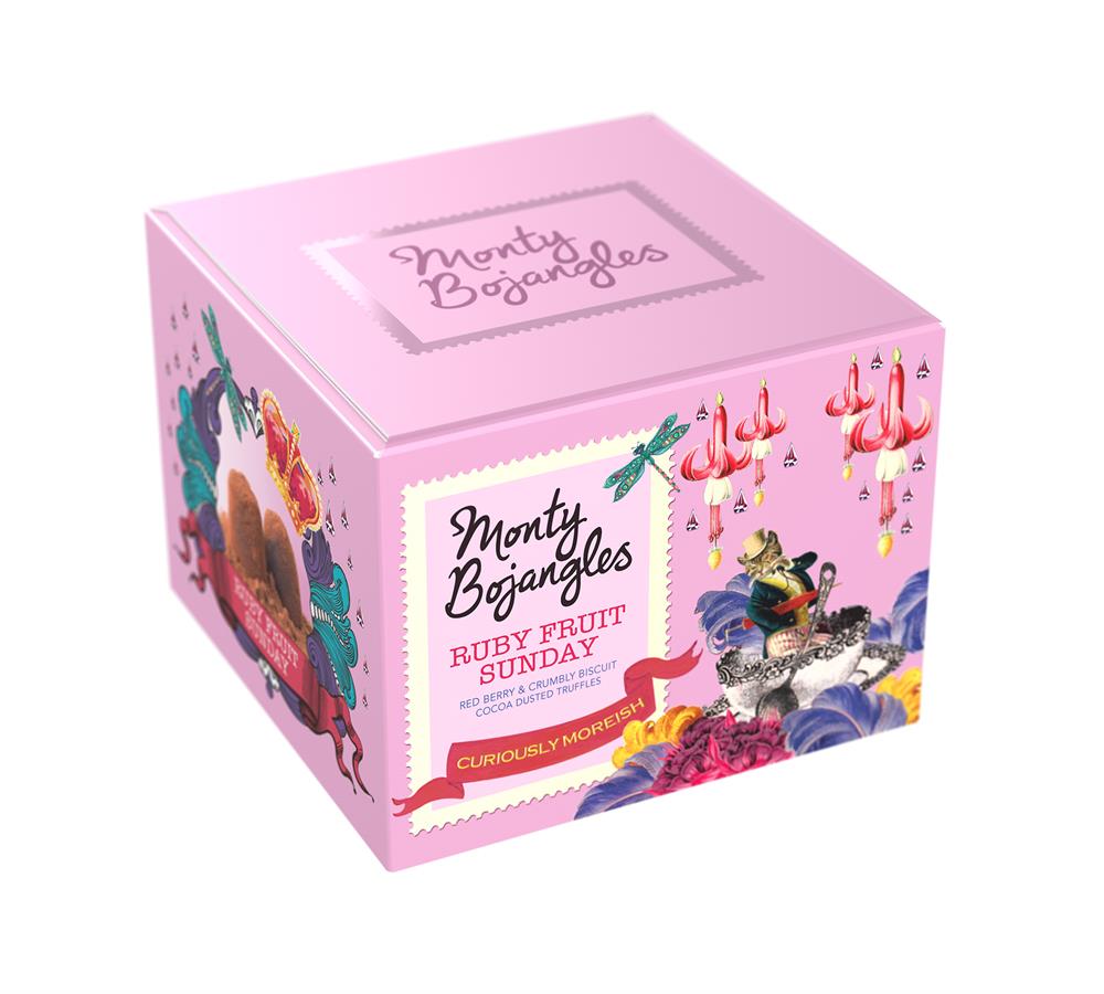 Monty Bojangles Ruby Fruit Sunday Cocoa Dusted Truffles Gift Box - UK Food & Drink - 5060413260779