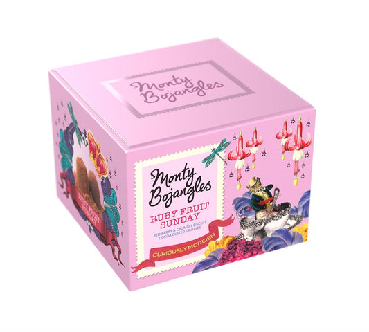 Monty Bojangles Ruby Fruit Sunday Cocoa Dusted Truffles Gift Box - UK Food & Drink - 5060413260779