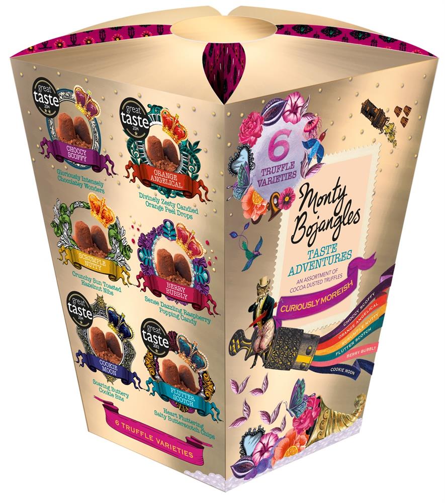 Monty Bojangles Taste Adventures Cocoa Dusted Truffles Selection Crown Top Sharing Carton Gift Box - UK Food & Drink - 5060413260687