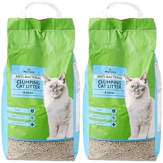 Morrisons Antibacterial Clumping Cat Litter 8 Litres - UK Food & Drink - 5010251664567