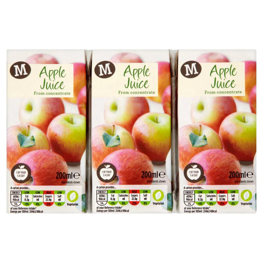 Morrisons Apple Juice 3x200ml - UK Food & Drink - 5010251597414