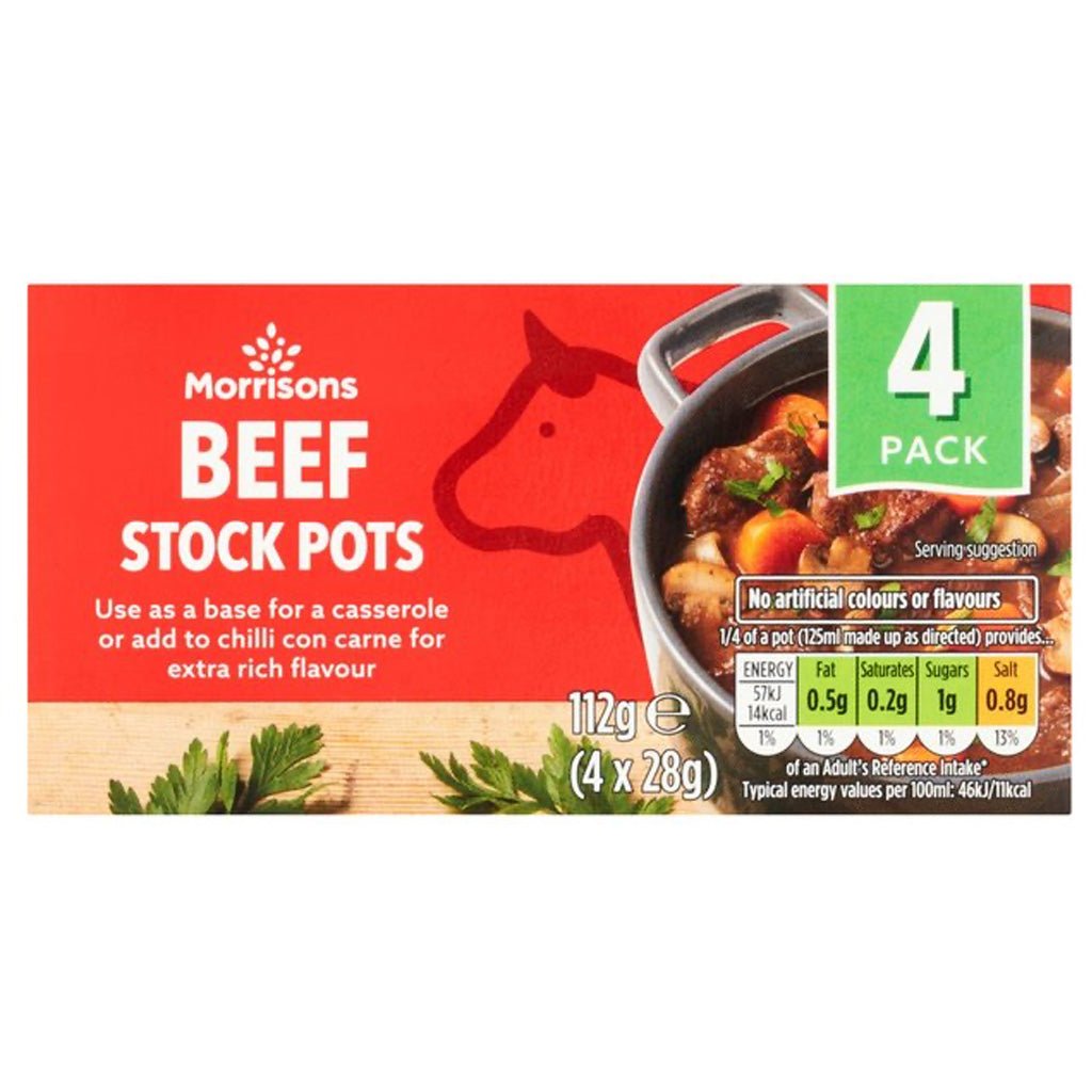 Morrisons Beef Stock Pot 4x28g - UK Food & Drink - 5010251920199
