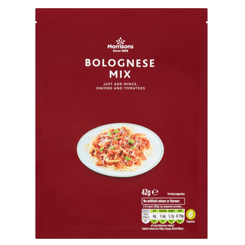 Morrisons Bolognese Sauce Mix 42g - UK Food & Drink - 5010251560128