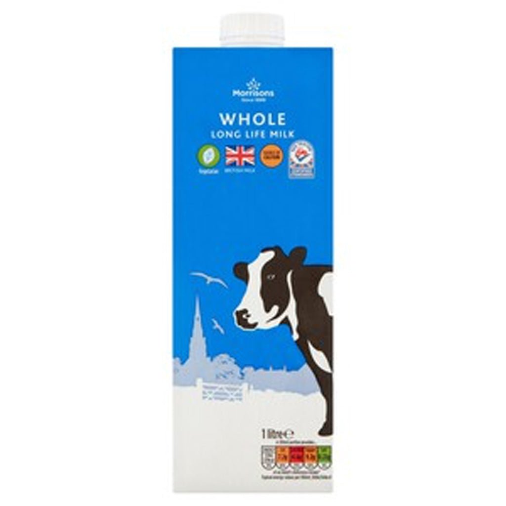 Morrisons Brit Whole Uht Milk 6x1l - UK Food & Drink - 5010251332770