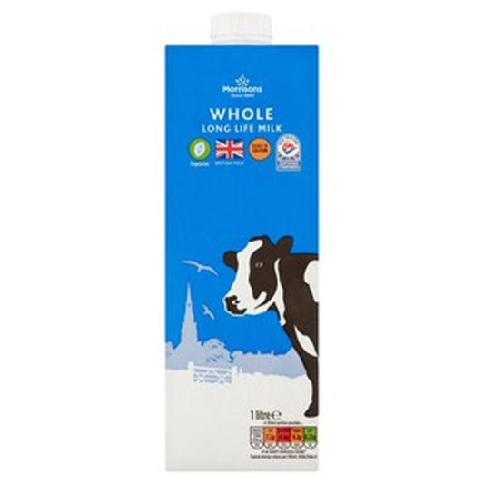 Morrisons Brit Whole Uht Milk 6x1l - UK Food & Drink - 5010251332770