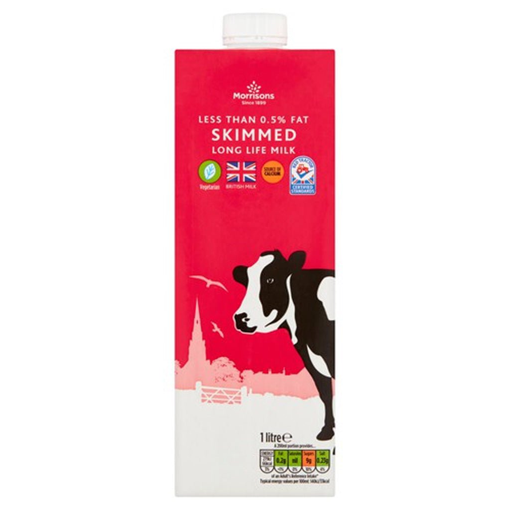 Morrisons British Skimmed Uht Milk 6x1l - UK Food & Drink - 5010251332794