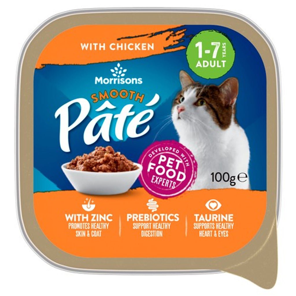 Morrisons Cat Food Chicken Pate 100g - UK Food & Drink - 5010525088563