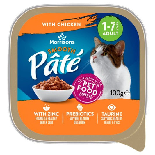 Morrisons Cat Food Chicken Pate 100g - UK Food & Drink - 5010525088563