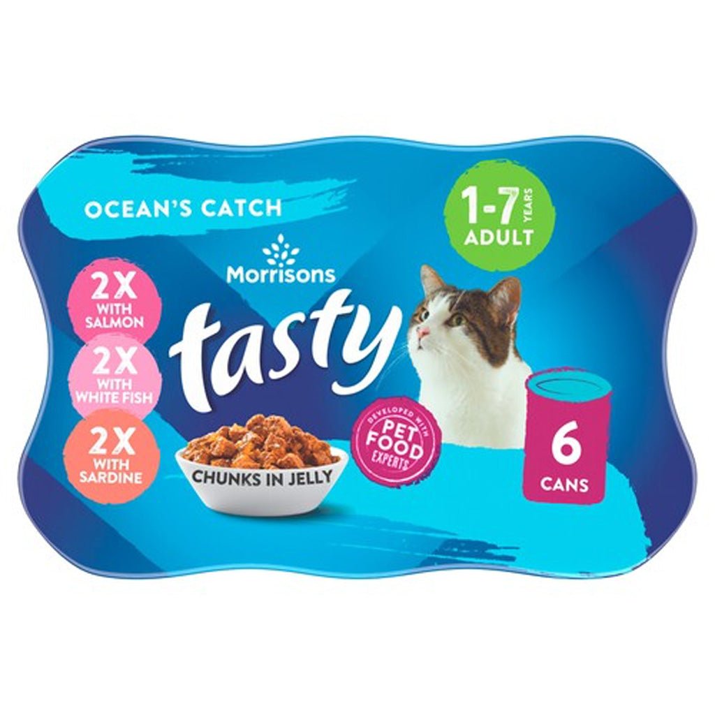 Morrisons Cat Food Fish & Meat Chunks in Jelly 12 x 400g - UK Food & Drink - 5010525088181