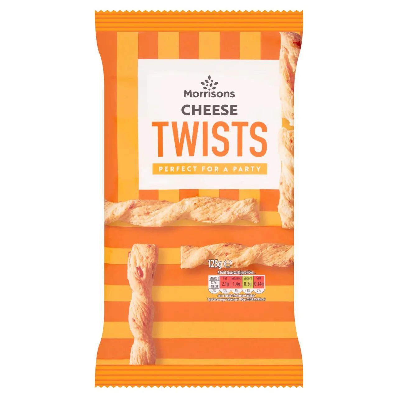 Morrisons Cheddar Cheese Twists 125g - UK Food & Drink - 5010525092133