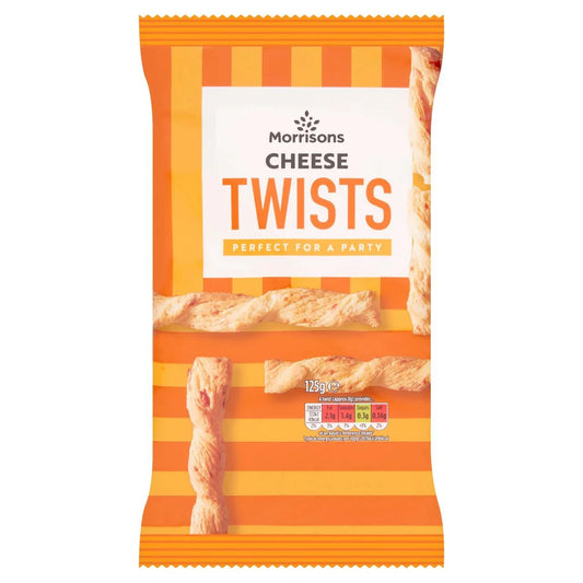 Morrisons Cheddar Cheese Twists 125g - UK Food & Drink - 5010525092133