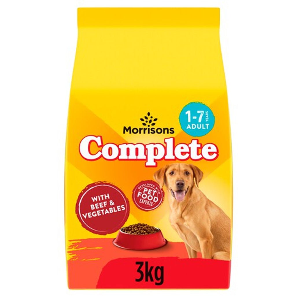 Morrisons Complete Beef & Veg Pet Food 3kg - UK Food & Drink - 5010251664703