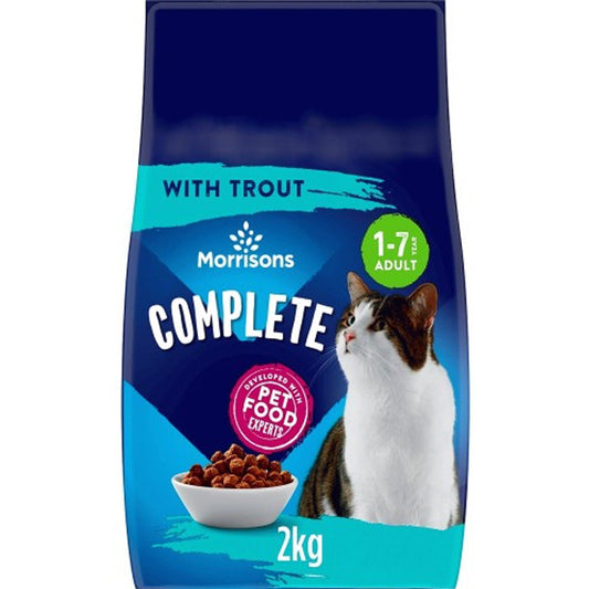 Morrisons Complete Trout Dry Cat Food 2kg - UK Food & Drink - 5010525087979