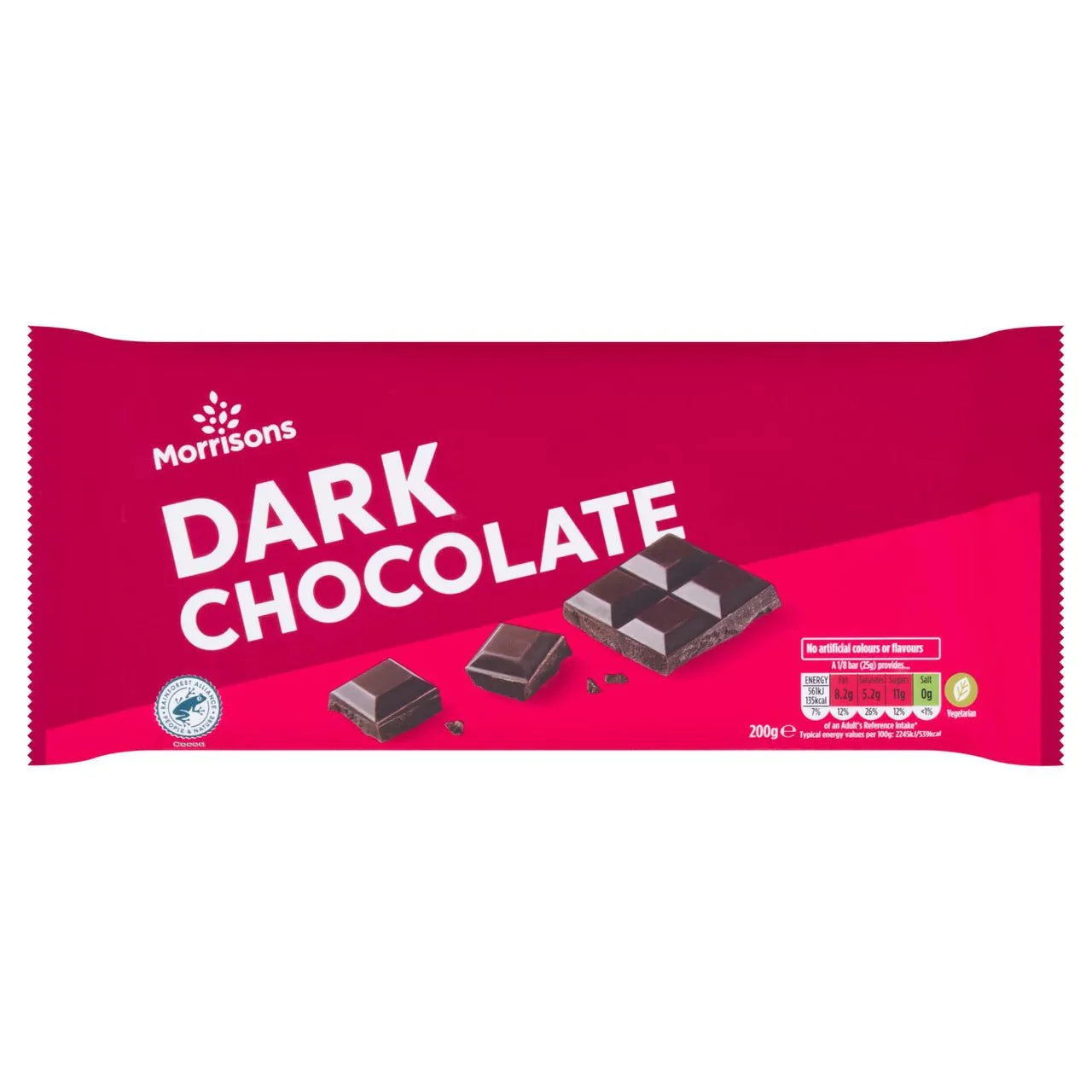 Morrisons Dark Chocolate 200g - UK Food & Drink - 5010525222196