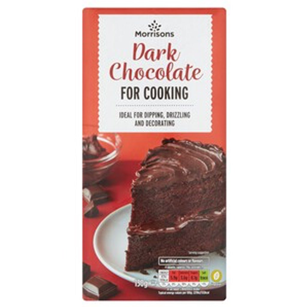 Morrisons Dark Cooking Chocolate 150g - UK Food & Drink - 5010525057767