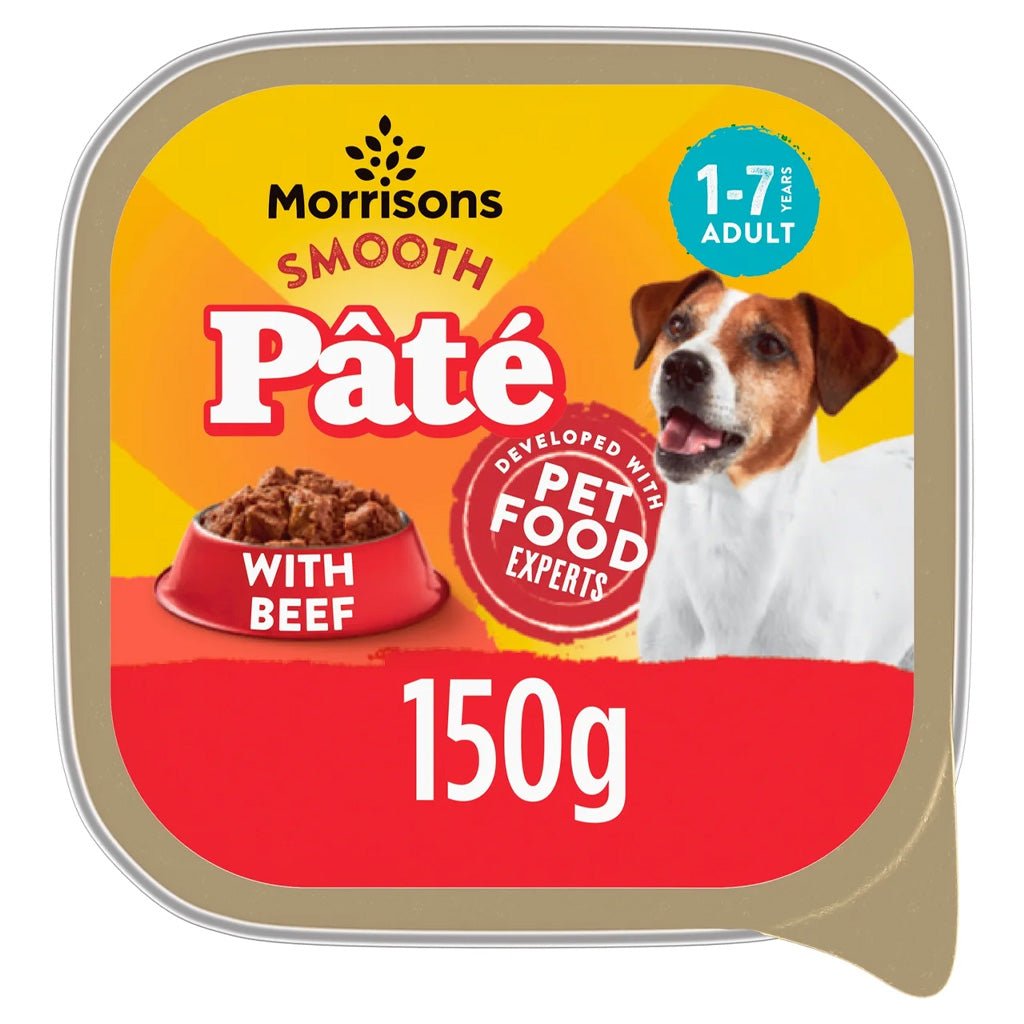 Morrisons Dog Food Beef Pate 150g - UK Food & Drink - 5010525088655