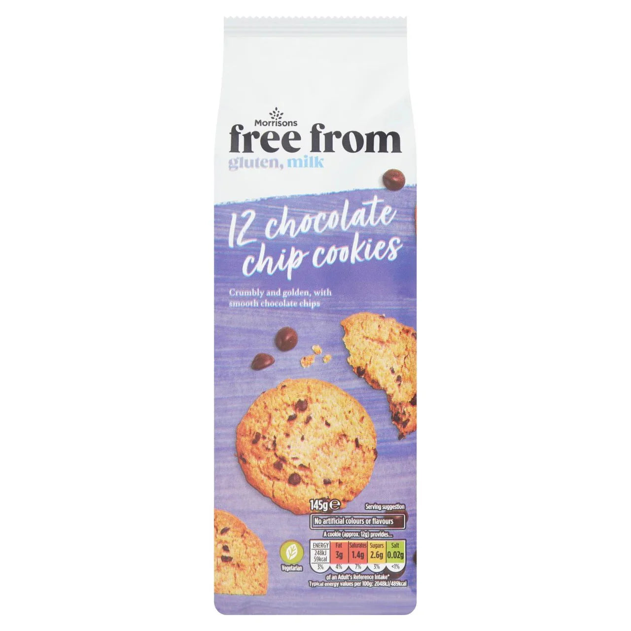 Morrisons Free From Choc Chip Cookies 145g - UK Food & Drink - 5010251884729