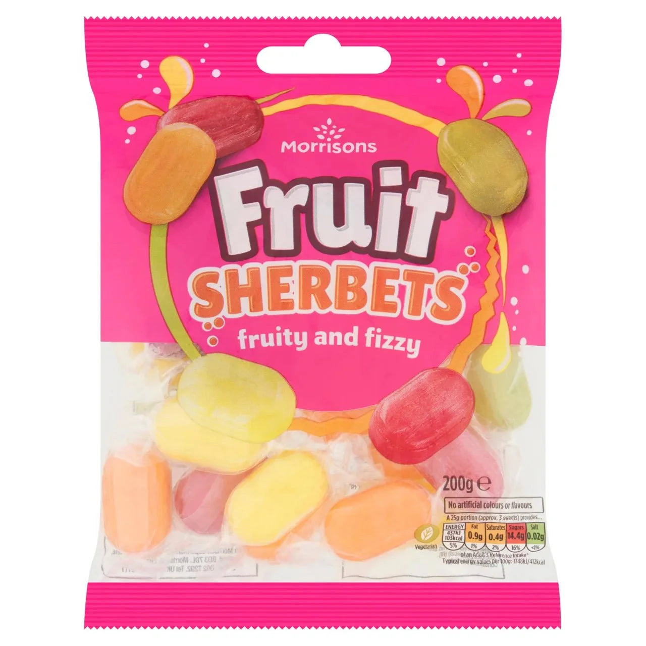 Morrisons Fruit Sherbets 200g - UK Food & Drink - 5010251714675