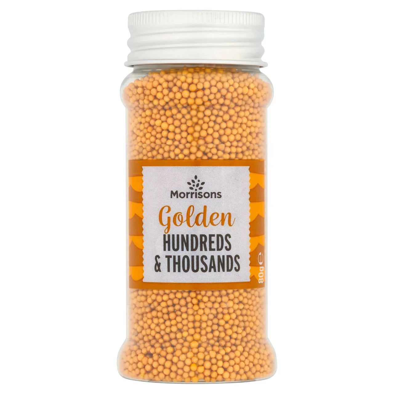 Morrisons Gold Hundreds & Thousands Sprinkles 80g - UK Food & Drink - 5010251749806