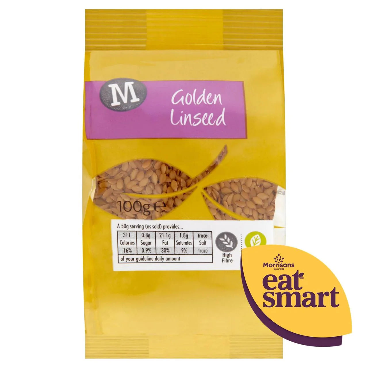 Morrisons Golden Linseed 100g - UK Food & Drink - 5010251552819