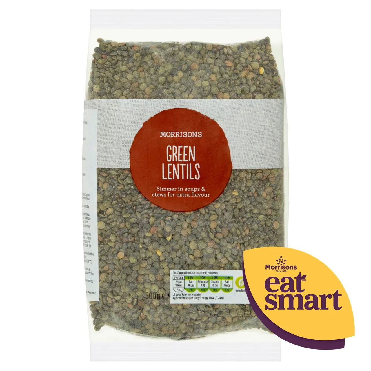 Morrisons Green Lentils 500g - UK Food & Drink - 5010251554769